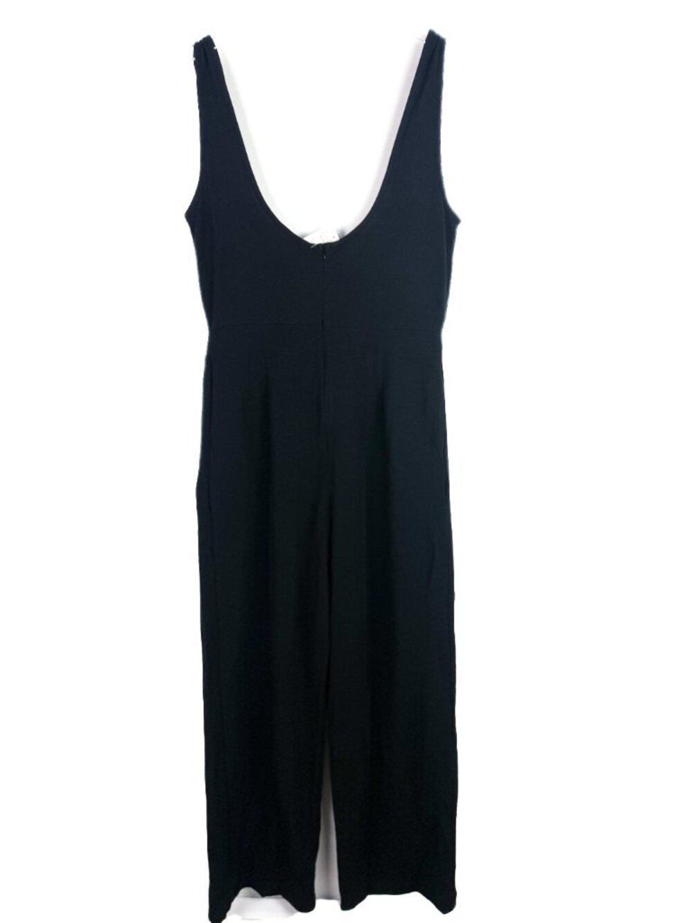 NWT Cupshe Wide Leg Sleeveless Button Jumpsuit Black Size Large L NEW - Picture 7 of 10